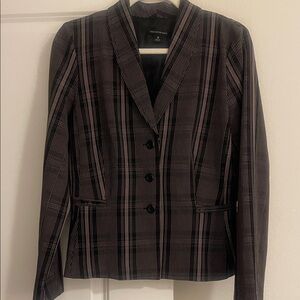 Courtenay Black and Beige Plaid Blazer